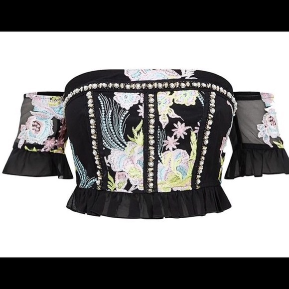 Pretty Little Things bardot crop top NWT - Picture 4 of 7